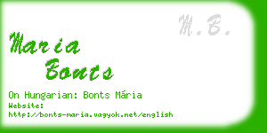 maria bonts business card